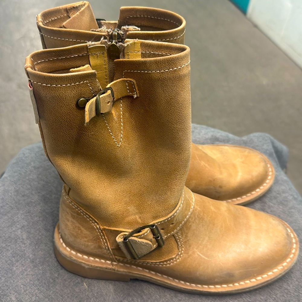 Free Style leather rigger boots slouch